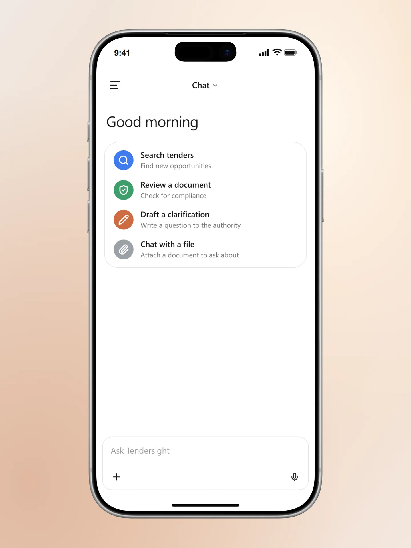 Work on tenders from your phone.
